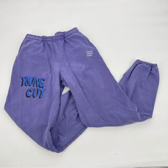 Maison Chateau Rouge Patalon Young Cut Violet Sweatpants Unisex (flaws) L - Picture 2 of 7